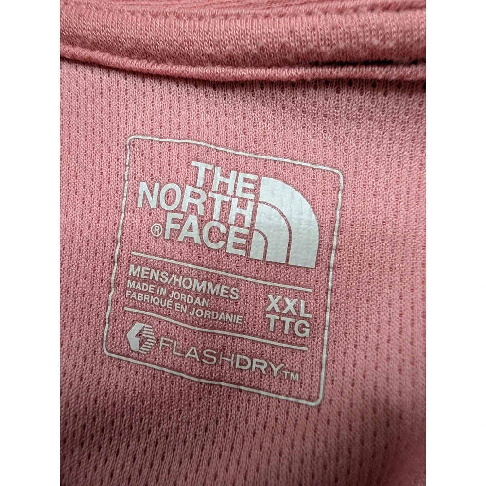 The North Face‎ Polo Shirt Mens XXL Pink FlashDry Tekware Short Sleeve Hiking